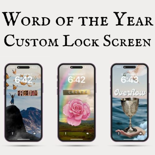 Word of the Year Custom Lock Screen Digital Collage