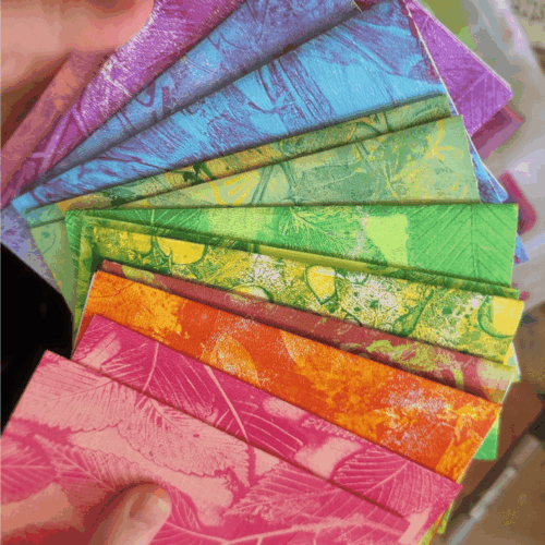 Botanical Gel Print Notebook – Summer Edition